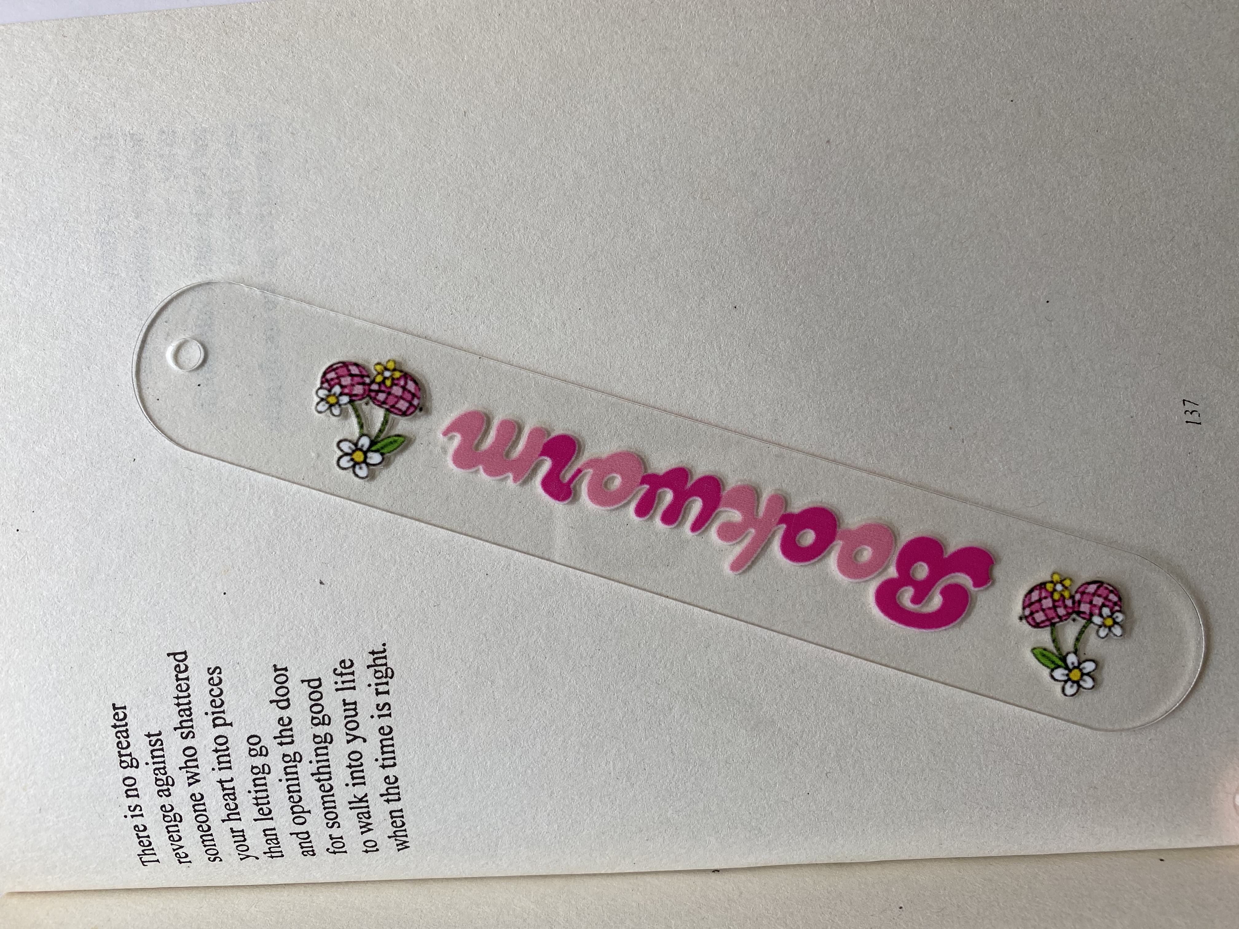 Bookworm Purple & Pink Bookmark